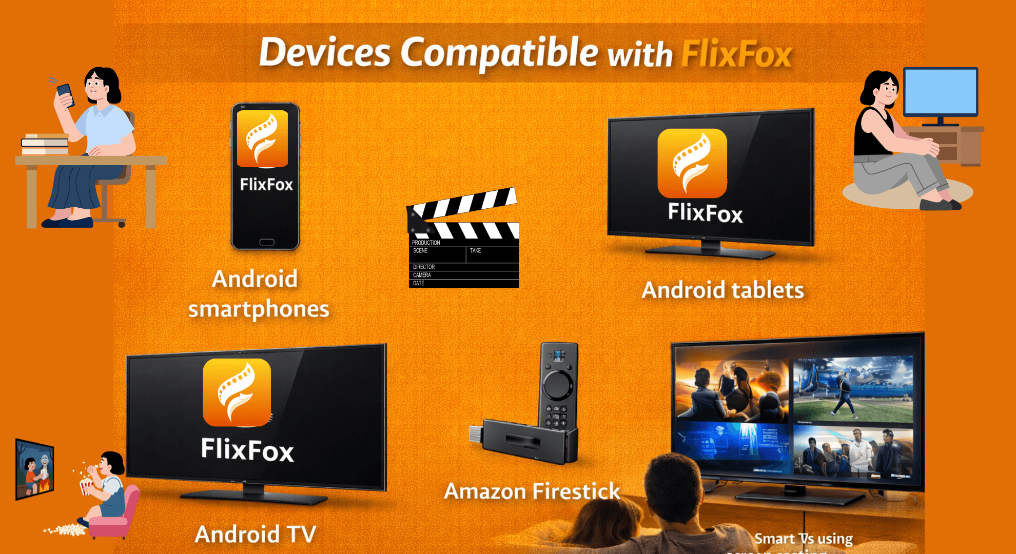 FlixFox player interface showing Hindi audio track and subtitle language selection