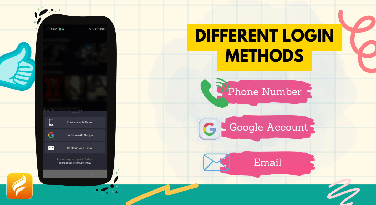Sign up with FlixFox APK Android streaming app