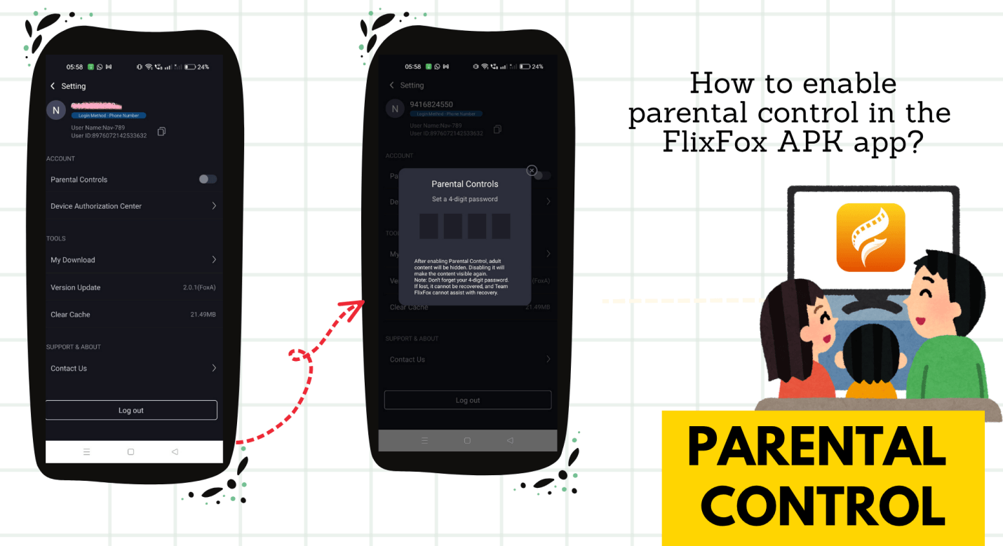 FlixFox APK Android parental control