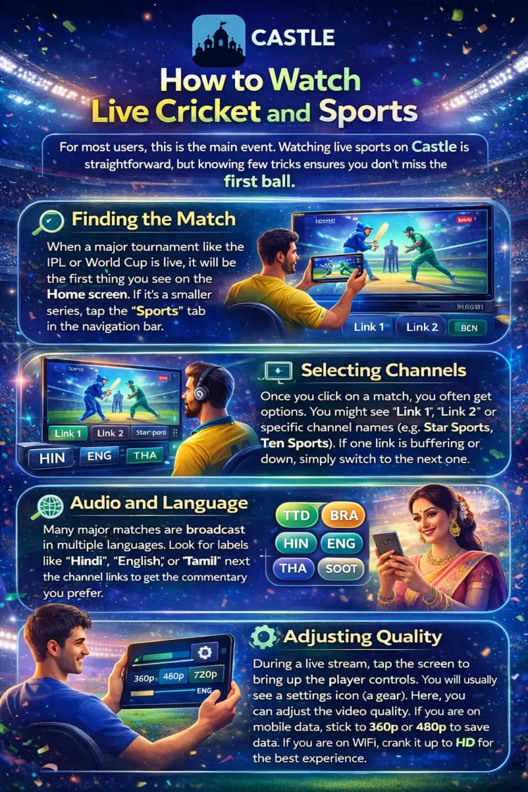 Castle App Guide: How to Install, SetUp, and Watch Live Sports for Free
